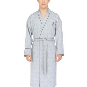 Robert Graham Skulls Mens Robe L XL Black Lounge Wear Sleepwear NEW MSRP $188